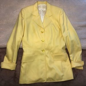 Vintage Pale Yellow Escada Suit with Bubble Buttons